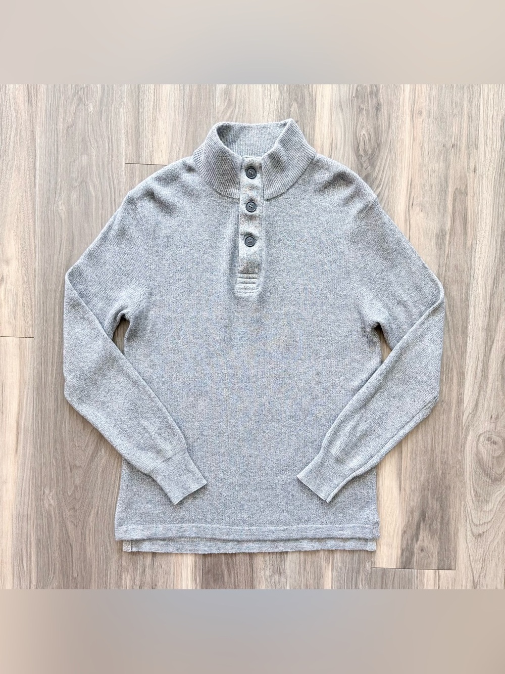 Relwen Gray Ribbed Mockneck Sweater Size L